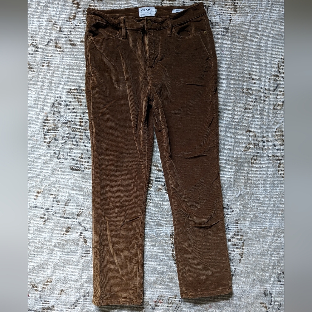 Frame Denim corduroy pants in tan size 6